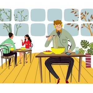 Are noodle shops the new man cave?