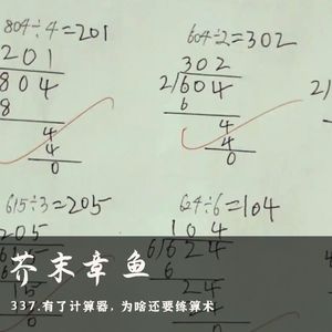 337.有了计算器，为啥还要练算术