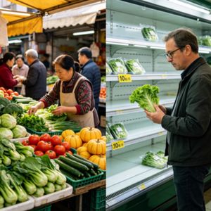 外刊精讲 | 为何唯有中国实现蔬菜自由？我们习以为常的买菜自由，在国外竟是奢侈品。