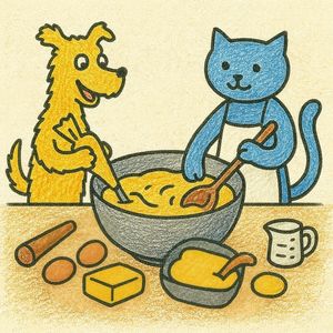 Doggo and Kitty Bake a Cake (Pre-Intermediate)