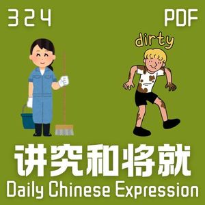 Daily Chinese Expression 324 「不能讲究，只能将就。」 Chinese podcast -Speak Chinese with Da Peng #汉语俗语和习惯用语
