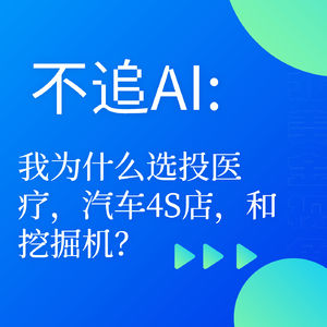 282.不追AI：我为什么选投医疗，汽车4S店，和挖掘机？