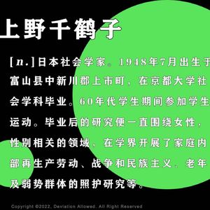 vol.37 上野千鹤子：性别、再生产劳动、民族主义与老年照护