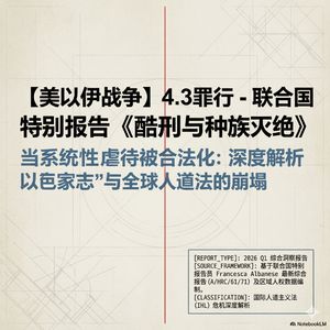 美以伊战争4.3罪行 - 联合国特别报告《酷刑与种族灭绝》：深度解析以色列的国家意志