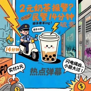 2元点的奶茶被盗！上海民警14分钟速破案，偷杯奶茶为何惊动警察？