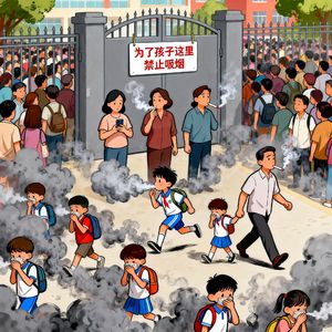 20分钟近10名家长在校门口吸烟？孩子放学路上的“隐形毒雾”谁买单？