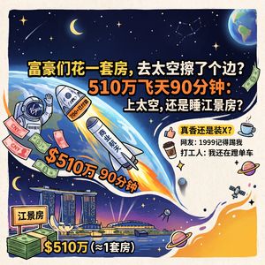 510万上太空玩90分钟？网友：朋友圈发到太空！