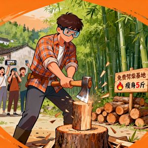 劈柴基地火出圈：免费劈柴，解压健身！‘解压生意’凭什么爆火？