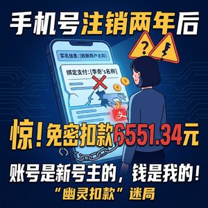 手机号注销两年后，钱包还在为陌生人的网约车买单？