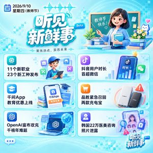热点｜抖音月活首超微信;品胜召充电宝;韩国医美信息泄露