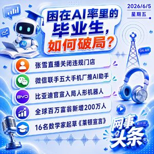 0605热点｜困在AI率里的毕业生;微信联手手机厂推AI助手;比亚迪入局人形机器人
