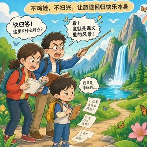 出去玩还要写观后感,逼疯了孩子感动了爹妈