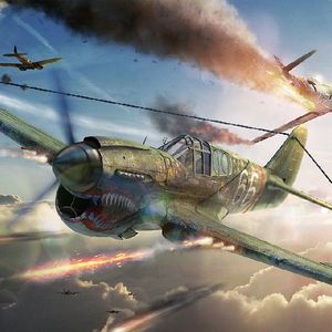 1援华飞虎队 寇蒂斯 P40 战斗机