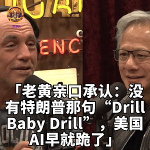 黄仁勋x Joe·Rogan（上）老黄亲口承认：没有特朗普，美国AI就跪了！