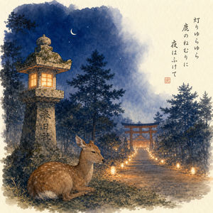 7分钟入睡｜奈良灯笼夜语·鹿影松风伴眠故事