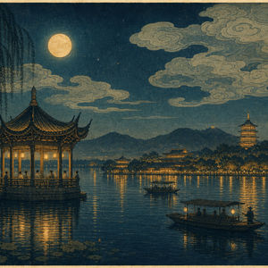 10分钟入睡 | 西湖夜色十景·国风自然声景疗愈故事