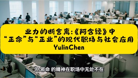 业力的断舍离:《阿含经》中“正命”与“正业”的现代职场与社会应用