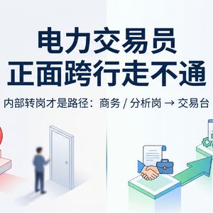电力交易员转岗指南：正面跨行走不通！从商务分析岗到交易台，证书+策略研判是敲门砖