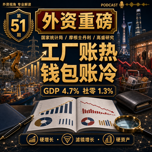 外资重磅第51期｜GDP增4.7%，社零只增1.3%：外资为什么更偏爱A股硬资产？