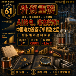 外资重磅第61期｜订单暴涨280%，净利润只增4.83%：AI缺电，到底谁在收银？