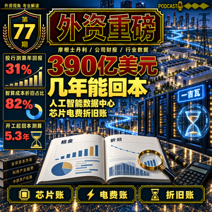 外资重磅第77期｜建一座人工智能数据中心，几年才能回本？——芯片、电费与折旧背后的赚钱账