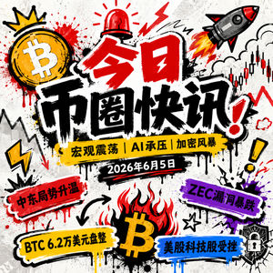 ZEC爆致命漏洞币价腰斩!SpaceX史诗级IPO对华禁售,英伟达减配传闻带崩芯片股,美军舰遭伊朗开火警告,微策略卖币引爆Polymarket数亿争议,BTC触及罕见抄底指标