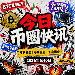非农砸盘美股芯片股蒸发1.3万亿!BTC跌破6万全网爆仓18亿,美伊波斯湾导弹互袭,SpaceX史诗级IPO获超募,Arthur Hayes被指收割粉丝,巨鲸超5亿美元以太坊面临清算