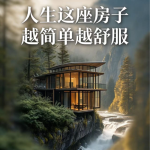 人生这座房子，越简单越舒服。