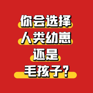 你选择养人类幼崽还是毛孩子?