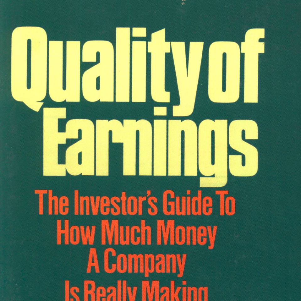 E21. 《Quality of Earnings》教你如何读懂公司真实的利润