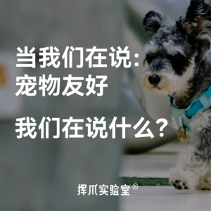 E.0 当我们在说宠物友好时，是在说什么？