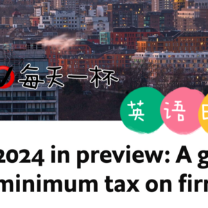 【127】展望2024，该对大公司征税啦