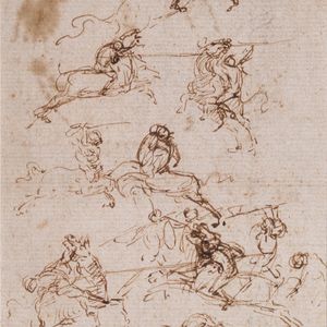 达·芬奇《战斗中的骑士、半人马与战士》｜“致敬巨匠”意大利文艺复兴名作展小沙龙版导览解说
