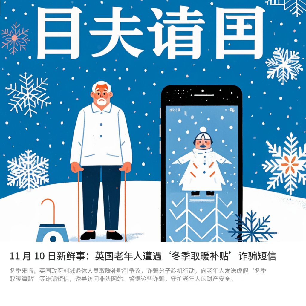 cover of episode 今日新鲜事：诈骗分子向英国老年人发送“冬季取暖补贴”短信