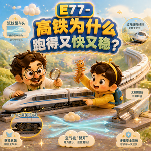 E77-高铁为什么跑得又快又稳?|交通工具与机械