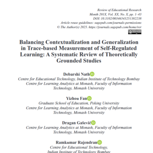 《基于追踪的自我调节学习测量中情境化与泛化的平衡:理论基础研究的系统综述》