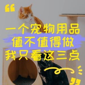 一个宠物用品值不值得做我只看这三点