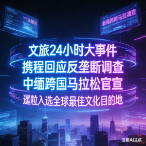 1.20文旅前哨-文旅 24 小时大事件：携程回应反垄断调查、中缅跨国马拉松官宣、暹粒入选全球最佳文化目的地