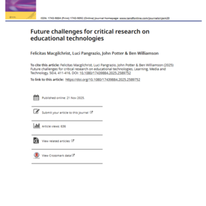 《教育技术批判研究的未来挑战》