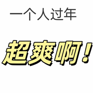 一个人过年有益身心健康哦！