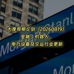 20260819-大摩周期论剑：金融、机器人、电力设备及交运行业更新