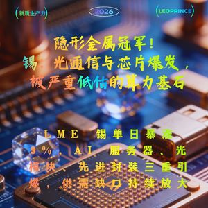 隐形金属冠军！锡：光通信与芯片爆发背后，被严重低估的算力基石
