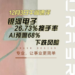 12月3日午间速评：银河电子26.73%换手率，AI预警68%下跌风险！你中招了吗？
