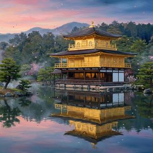 219 城市景观 京都金阁寺
