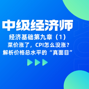 经济基础 | 第九章(1)- 菜价涨了,CPI怎么没涨?这期带你拆解价格总水平的“真面目”