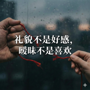 Vol.10 | 礼貌不是好感，暧昧不是喜欢：别把情绪浓度当成关系事实