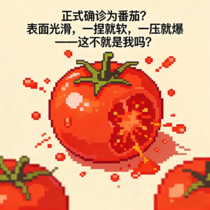 “正式确诊为番茄”？表面光滑，一捏就软，一压就爆——这不就是我吗？