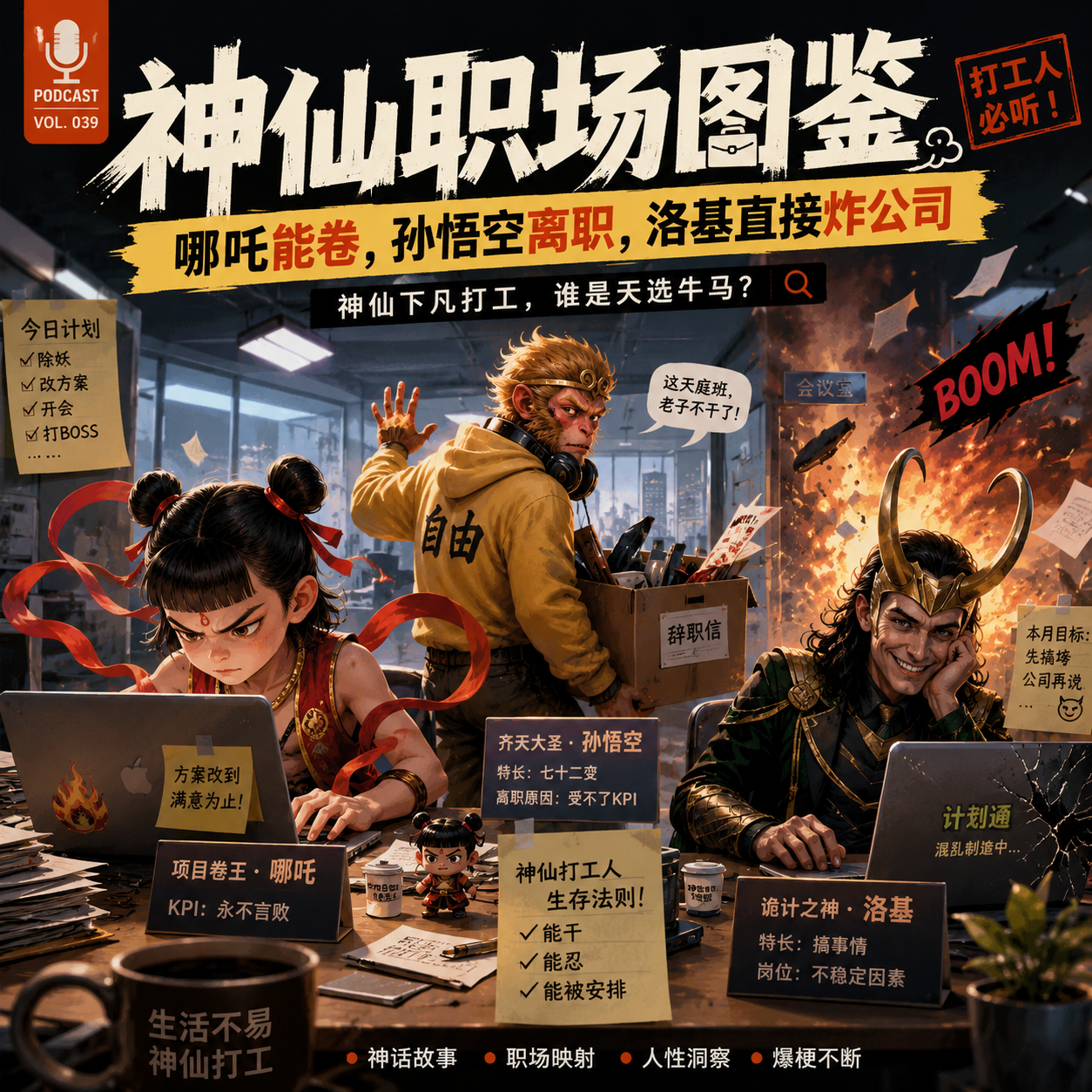 神仙职场图鉴--哪吒能卷,孙悟空离职,洛基直接炸公司 episode artwork