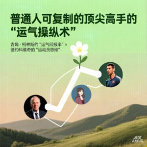 EP07 |普通人可复制的顶尖高手的“运气操纵术”：吉姆·柯林斯的“运气回报率” × 德约科维奇的“运动员思维”