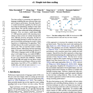 【第179期】s1: Simple test-time scaling